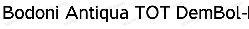 Bodoni Antiqua TOT DemBol字体转换